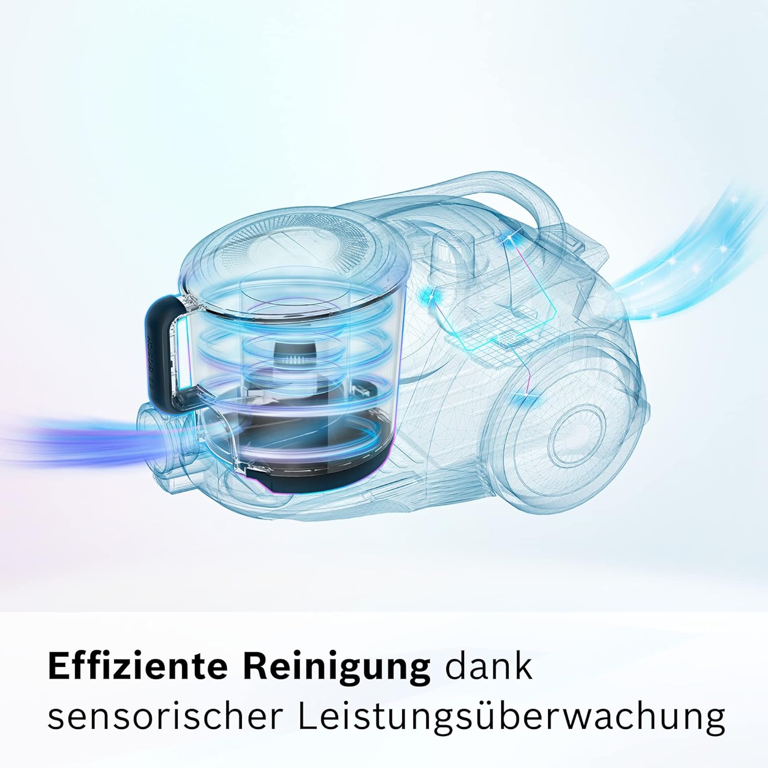 Bosch Staubsauger beutellos Serie 6 BGC41X36, Bodenstaubsauger, ideal für Allergiker, Hygiene-Filter, Bodendüse für Parkett, Teppich, Fliesen, Starke Saugleistung, leise, 700 W, blau – Bild 17
