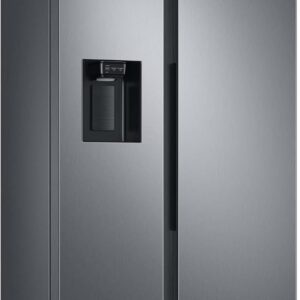 Samsung Side-by-Side-Kühlschrank mit Gefrierfach, 178 cm, 635 l, AI Energy Mode, Wasser- und Eisspender, No Frost+, Premium Black Steel, RS6GA854CB1/EG