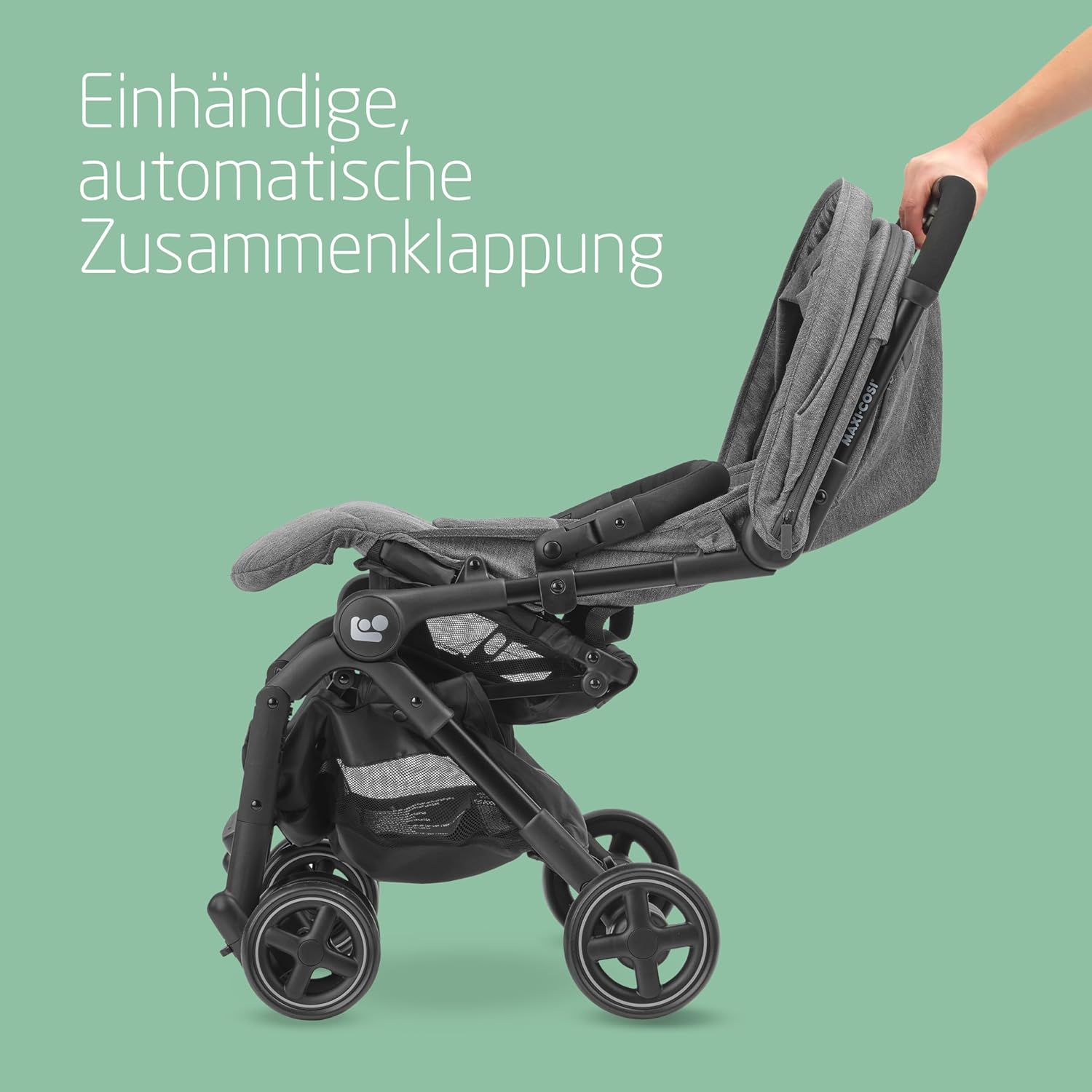 Maxi-Cosi Lara2 Baby Kinderwagen, 0–4 Jahre, 0–22 kg, federleichter, kompakter Buggy, 3 Liegepositionen, flache Liegeposition, klein zusammenklappbar, Schultergurt, Essential Graphite – Bild 37