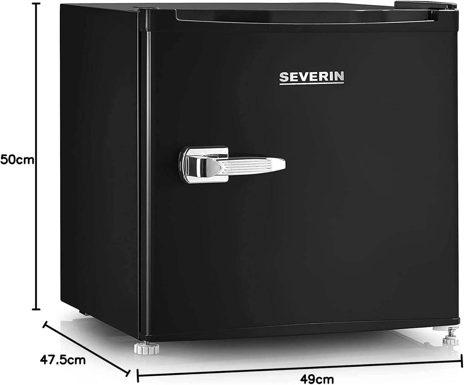 SEVERIN Retro Mini Kühl-/Gefrierbox (31 l), Gefrierschrank klein, Minikühlschrank mit flexibler Temperaturregelung, Tischkühlschrank, schwarz, GB 8880 – Bild 7