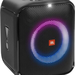 JBL PartyBox Encore – Tragbarer Party-Lautsprecher für drinnen und draußen – Mit eingebauten Lichtern, IPX4-Design und tiefem Bass – 10 Stunden Laufzeit – Schwarz