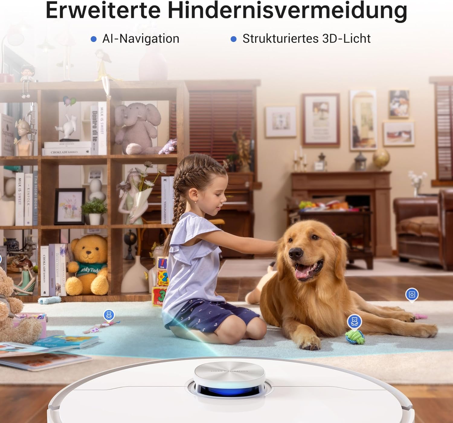dreame L10s Pro Ultra Heat Roboter Staubsauger mit Automatische Moppreinigung mit heiem Wasser, Moppverlngerung, 7.000 Pa Saugkraft, Doppelte Mopp- und Bodenreinigung, Teppicherkennung – Bild 21