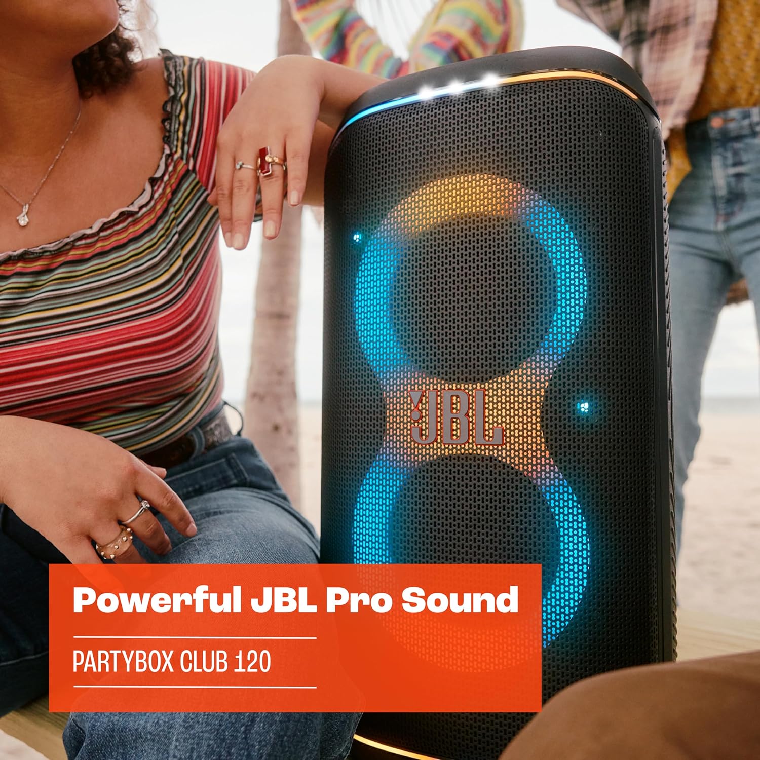 JBL Partybox Stage 120 in Schwarz – Tragbare Bluetooth-Lautsprecher-Box mit JBL Pro Sound, Lichtshow, KI-Sound-Boost und Teleskopgriff – 12 h Laufzeit – Bild 12