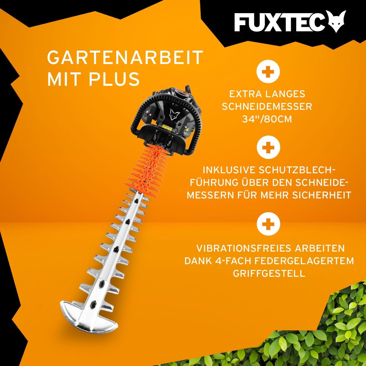 Fuxtec Benzin Heckenschere Profi FX-MHP126 mit XXL-Schwertlänge 800 mm Schwert Freischneider – Bild 6