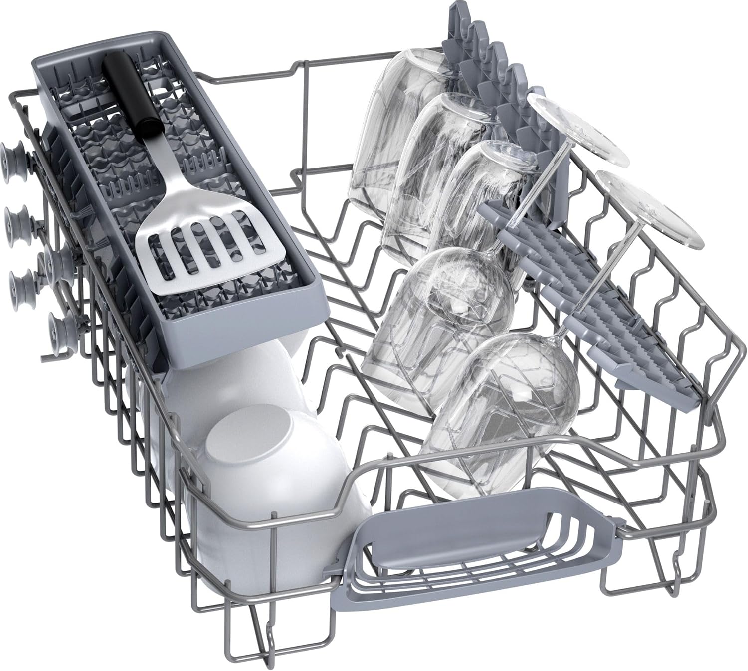 Bosch SPV2IKX10E Serie 2 Smarter Geschirrspüler vollintegriert, 45 cm breit, Besteckkorb, Extra Trocknen auf Knopfdruck, InfoLight roter Lichtpunkt am Boden, AquaStop Schutz gegen Wasserschäden, Weiß – Bild 10