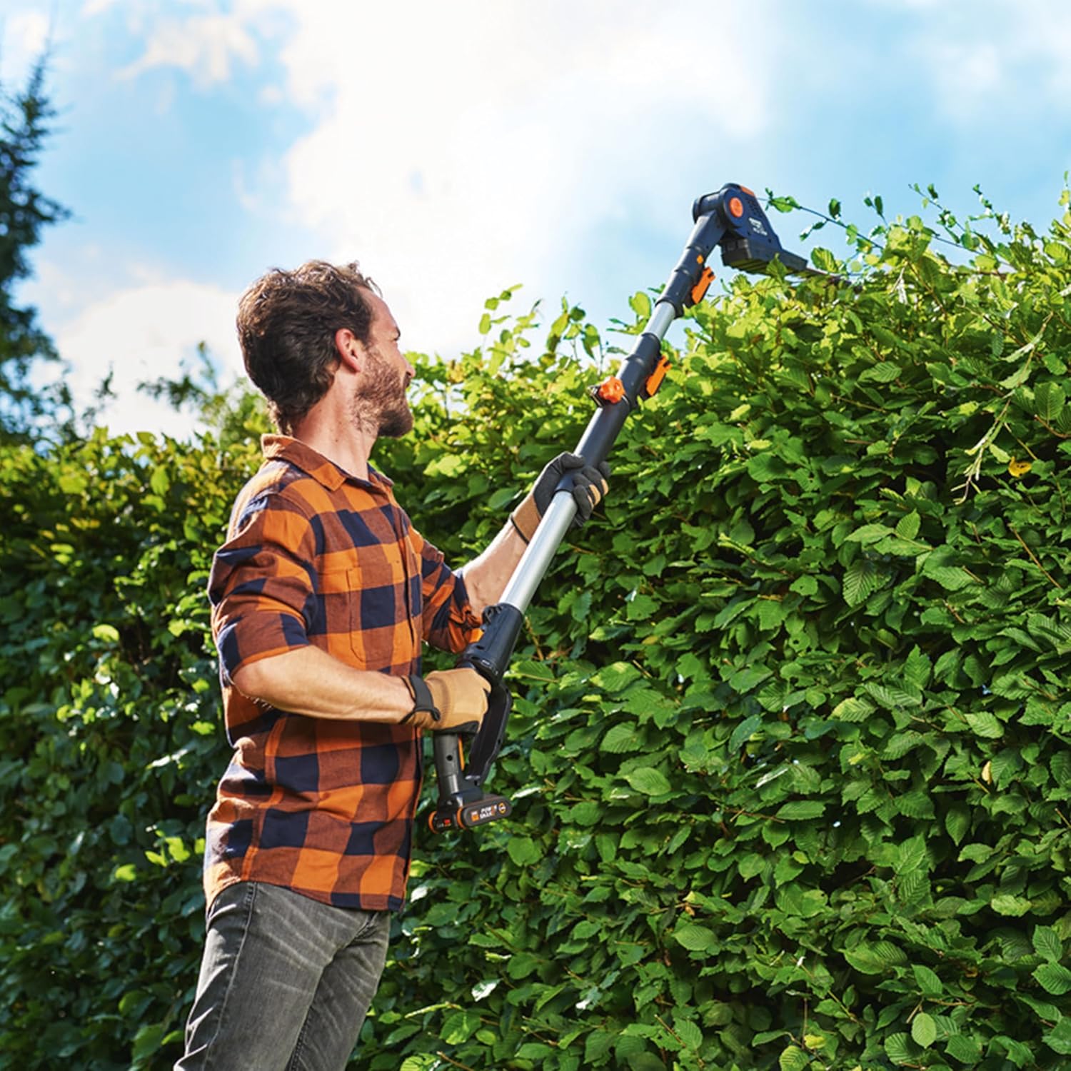 WORX WG252E.9 Akku Teleskop Heckenschere - 45cm Schnittbreite - 10-Fach Verstellbarer Teleskopstiel bis 3,20 Meter Hhe - PowerShare kompatibel - Ohne Akku & Ladegert – Bild 28