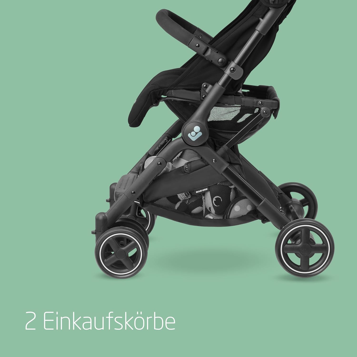 Maxi-Cosi Lara2 Baby Kinderwagen, 0–4 Jahre, 0–22 kg, federleichter, kompakter Buggy, 3 Liegepositionen, flache Liegeposition, klein zusammenklappbar, Schultergurt, Essential Graphite – Bild 47