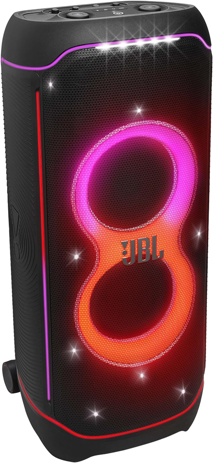 JBL Partybox Stage 120 in Schwarz – Tragbare Bluetooth-Lautsprecher-Box mit JBL Pro Sound, Lichtshow, KI-Sound-Boost und Teleskopgriff – 12 h Laufzeit – Bild 3
