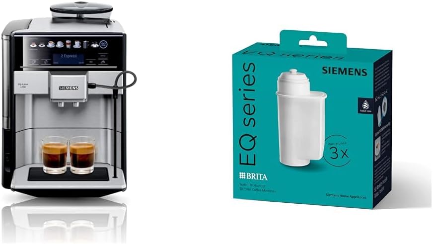 SIEMENS Kaffeevollautomat EQ6 plus s700 TE657503DE, für viele Kaffeespezialitäten, Milch-Aufschäumdüse, Keramikmahlwerk, Doppeltassenfunktion, Antikalk, automatische Dampfreinigung, 1500 W, edelstahl – Bild 4