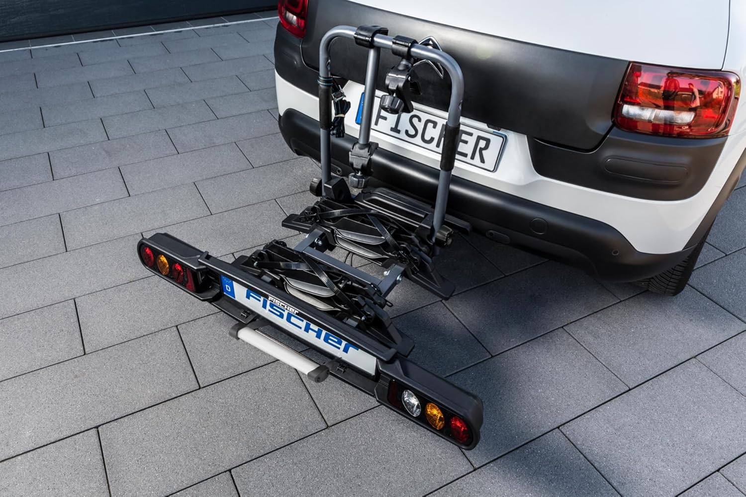 Fischer Kupplungs-Fahrradträger ProlineEvo 2, für 2 Fahrräder bis 60kg Nutzlast, E-Bike geeignet, vormontiert, abschließbar, faltbar – Bild 18