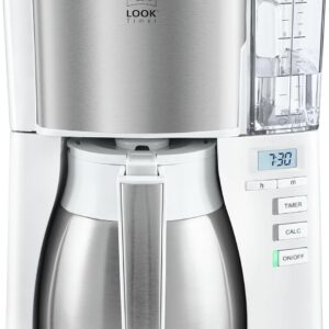 Melitta Look Timer - Filterkaffeemaschine - Thermokanne - Timer Funktion - Tropfstopp - 10 Tassen - Schwarz (1025-18)
