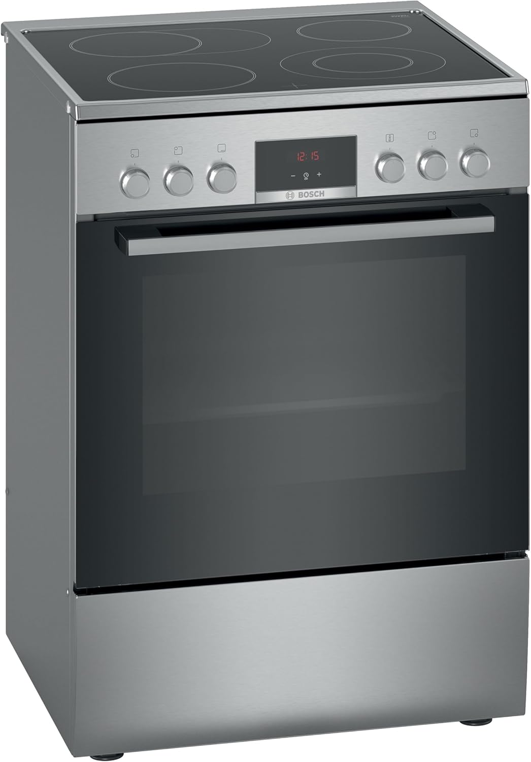 Bosch HKR39C250 Serie 4 Elektro-Standherd, 60 cm breit, EcoClean Direct Reinigungshilfe, 3D Heißluft Backen auf 3 Ebenen, LED-Display-Steuerung, erweiterbare Kochzone für großes Kochgeschirr – Bild 7