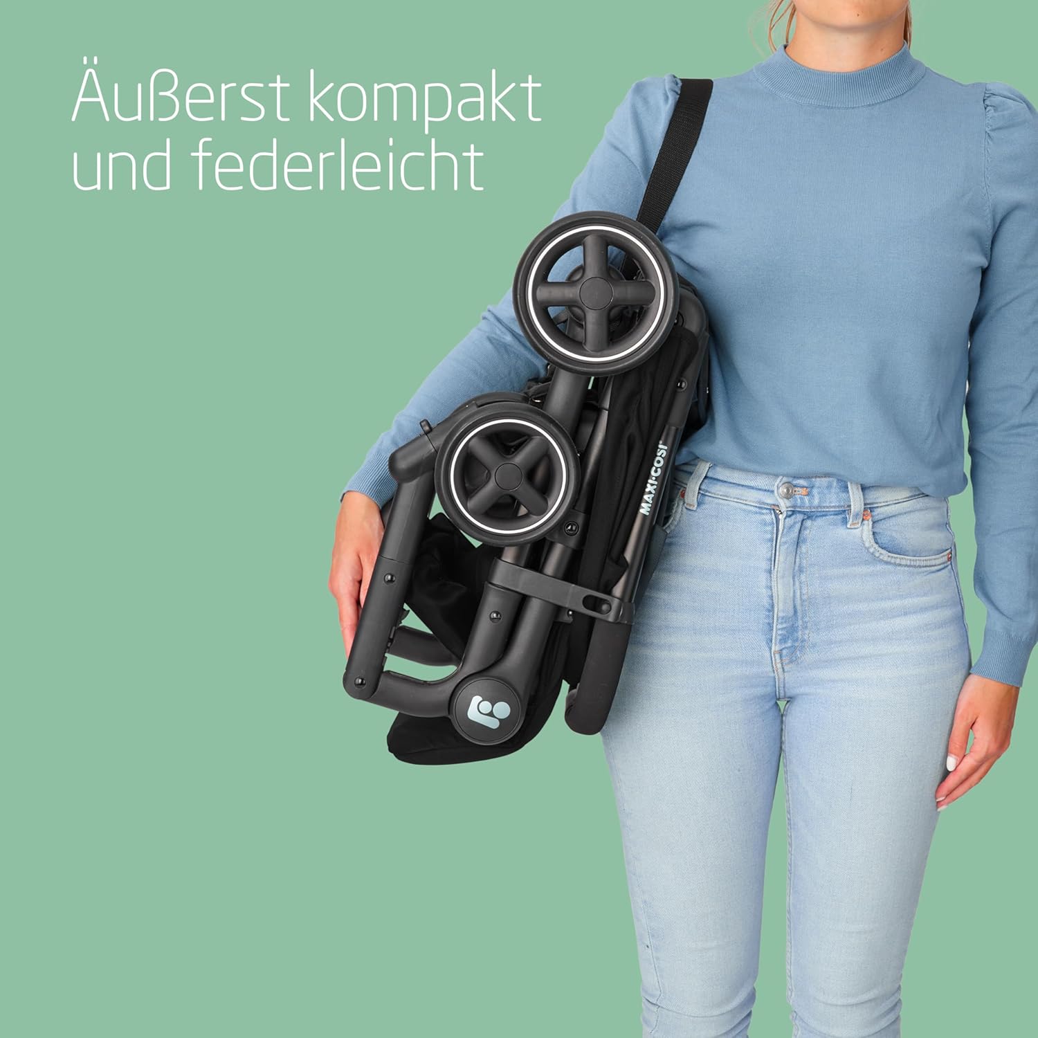 Maxi-Cosi Lara2 Baby Kinderwagen, 0–4 Jahre, 0–22 kg, federleichter, kompakter Buggy, 3 Liegepositionen, flache Liegeposition, klein zusammenklappbar, Schultergurt, Essential Graphite – Bild 43