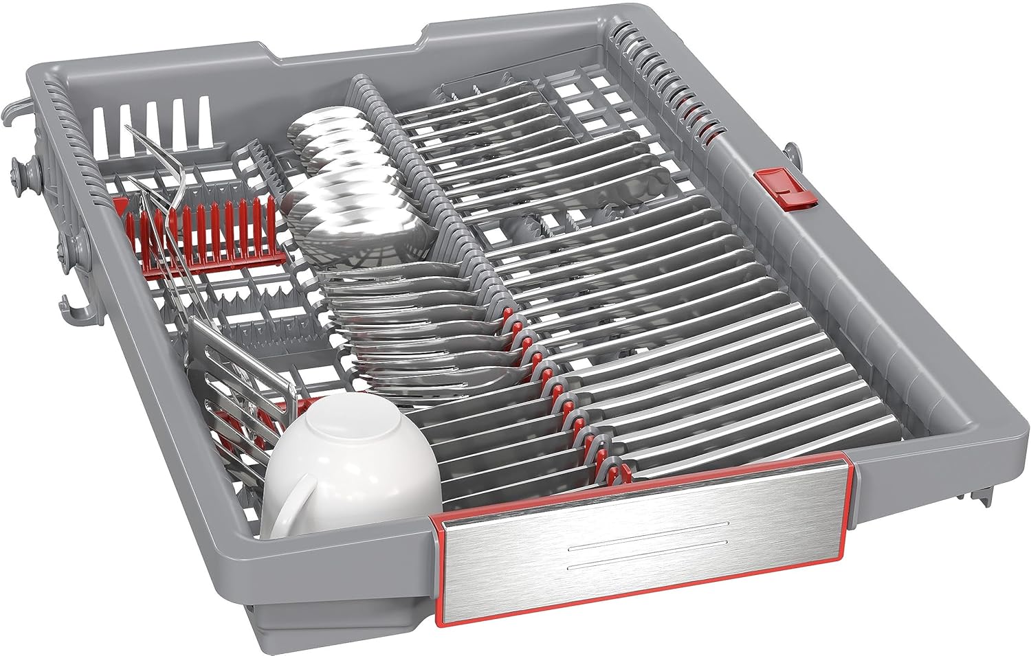Bosch SPV2IKX10E Serie 2 Smarter Geschirrspüler vollintegriert, 45 cm breit, Besteckkorb, Extra Trocknen auf Knopfdruck, InfoLight roter Lichtpunkt am Boden, AquaStop Schutz gegen Wasserschäden, Weiß – Bild 68