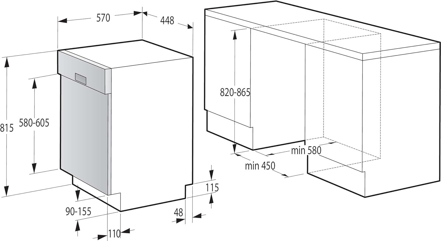 Gorenje GI 520 E15X Teilintegrierbarer Geschirrspüler / 45cm / 9 Maßgedecke / 5 Programme / 1h Reinigungsprogramm / höhenverstellbarer Oberkorb / vollständiger Überlaufschutz, Eingebaut, Edelstahl – Bild 34