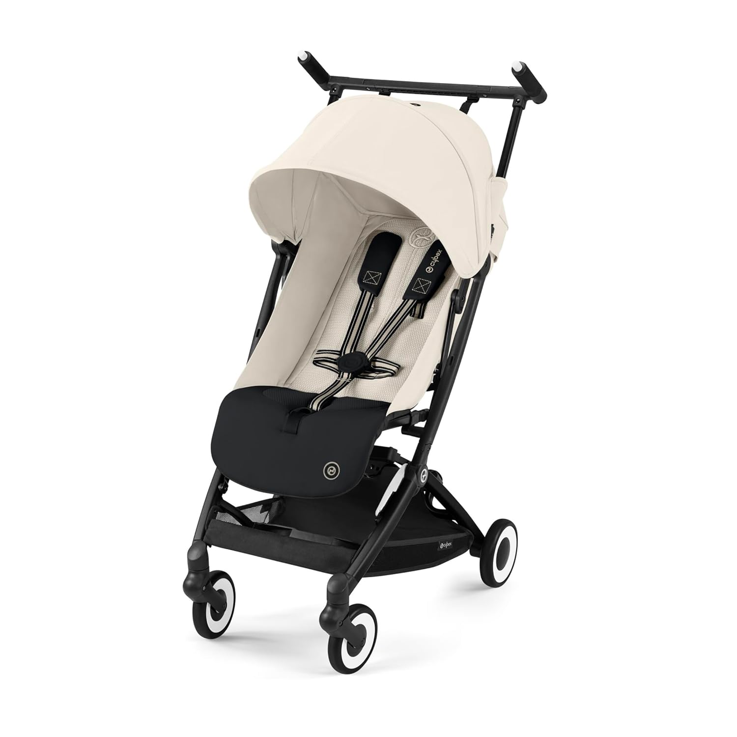 CYBEX Gold Kinderwagen Libelle mit One-Pull Harness, Von ca. 6 Monaten bis ca. 4 Jahre (max. 22 kg), Ultraleicht (nur 6 kg), Almond Beige (Beige mit taupefarbenem Rahmen) – Bild 4