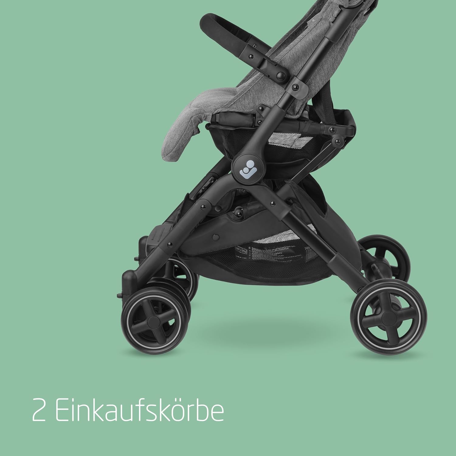 Maxi-Cosi Lara2 Baby Kinderwagen, 0–4 Jahre, 0–22 kg, federleichter, kompakter Buggy, 3 Liegepositionen, flache Liegeposition, klein zusammenklappbar, Schultergurt, Essential Graphite – Bild 40