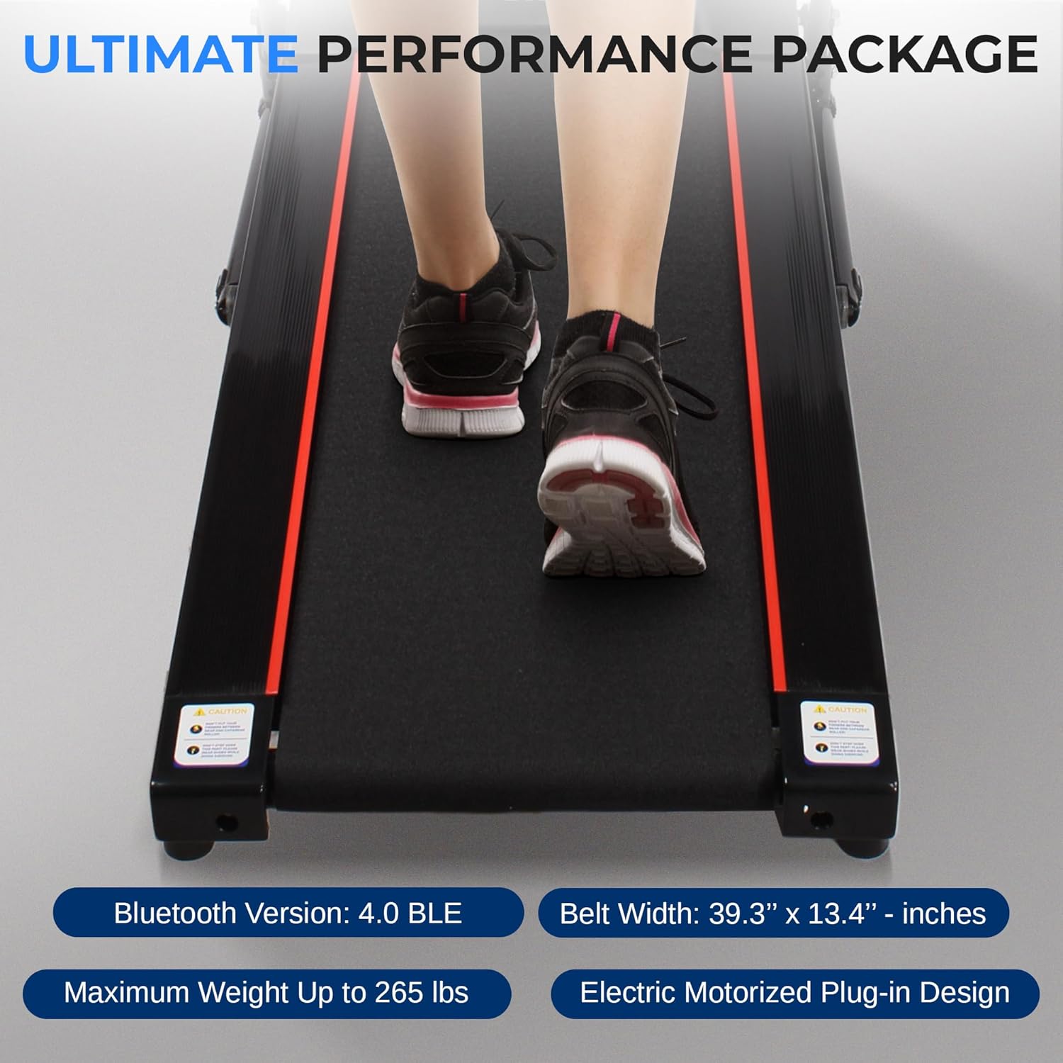 SereneLife Laufband für zuhause - Walking Pad klappbar, Running pad, mit LED-Anzeige,Treadmill for Home, Bluetooth App Sync, Digital Fitness, Walkpad mit Steigung, bis zu 10km/h – Bild 20
