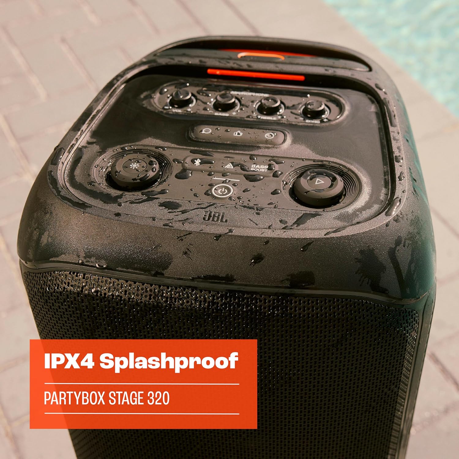 JBL Partybox Stage 120 in Schwarz – Tragbare Bluetooth-Lautsprecher-Box mit JBL Pro Sound, Lichtshow, KI-Sound-Boost und Teleskopgriff – 12 h Laufzeit – Bild 2