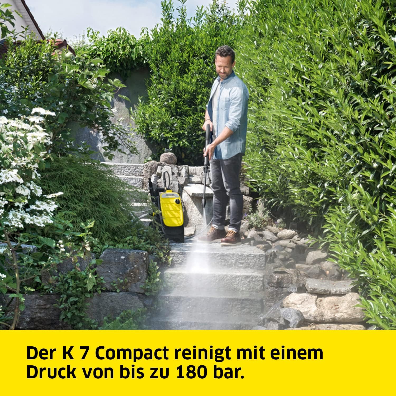 Krcher Hochdruckreiniger K 7 Premium Power Home, Druck: 180 bar, Durchfluss: 600 l/h, Flchenleistung: 60 m/h, Leistung: 3.000 W, Schlauchtrommel, mit Pistole, Dreckfrser, Strahlrohr – Bild 40