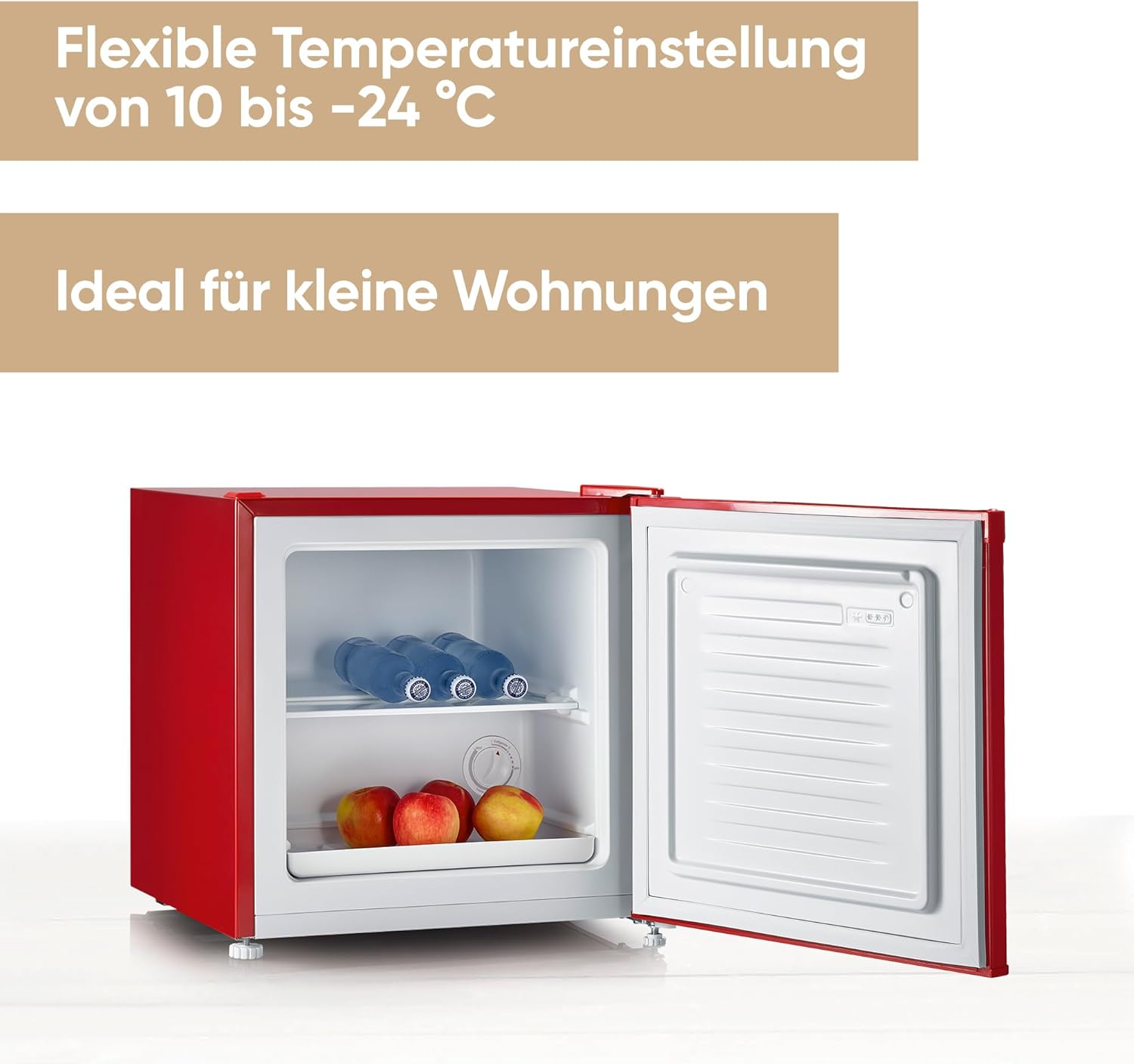 SEVERIN Retro Mini Kühl-/Gefrierbox (31 l), Gefrierschrank klein, Minikühlschrank mit flexibler Temperaturregelung, Tischkühlschrank, schwarz, GB 8880 – Bild 8