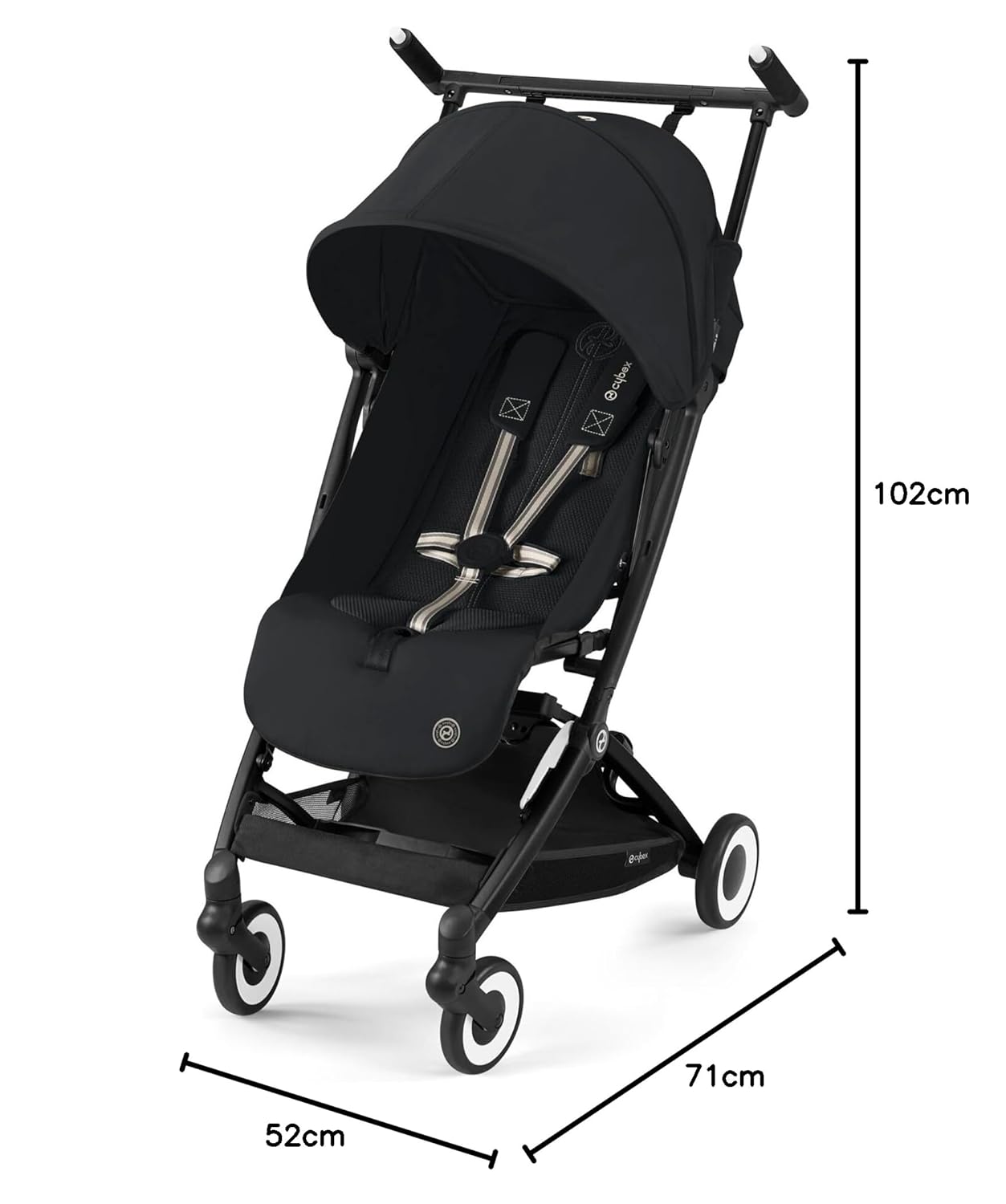 CYBEX Gold Kinderwagen Libelle mit One-Pull Harness, Von ca. 6 Monaten bis ca. 4 Jahre (max. 22 kg), Ultraleicht (nur 6 kg), Almond Beige (Beige mit taupefarbenem Rahmen) – Bild 59