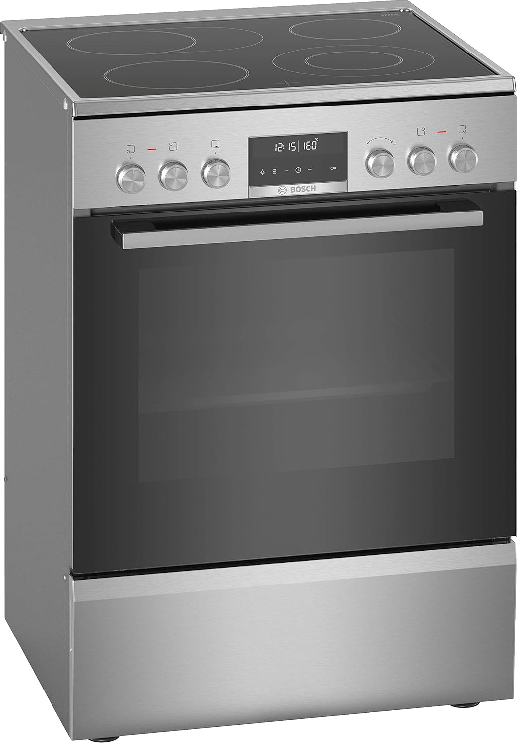 Bosch HKR39C250 Serie 4 Elektro-Standherd, 60 cm breit, EcoClean Direct Reinigungshilfe, 3D Heißluft Backen auf 3 Ebenen, LED-Display-Steuerung, erweiterbare Kochzone für großes Kochgeschirr – Bild 5