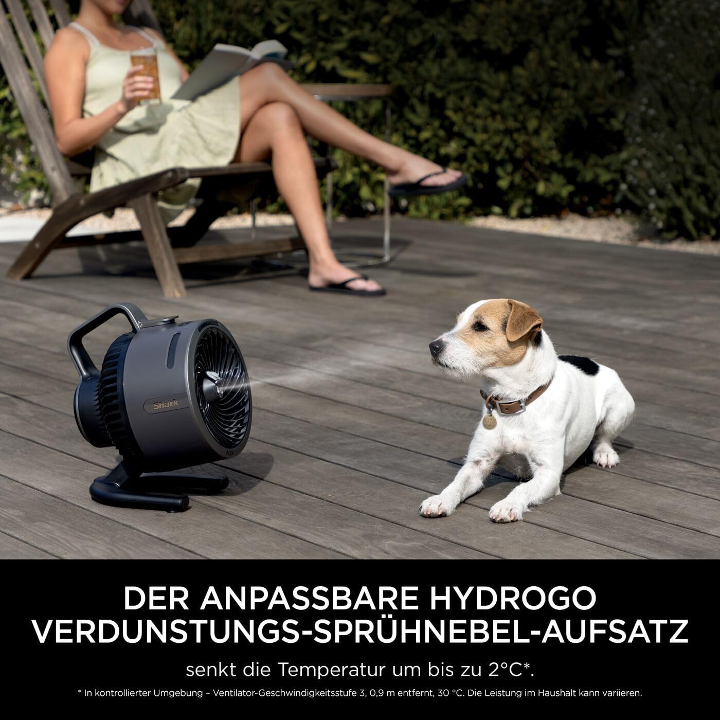 Shark FlexBreeze Ventilator Leise, Hybrid Ventilator Kabelgebunden & Kabellos, Tragbar, für Innen- und Außenbereich, UV- & Wasserbeständig, Ultraleistungsstark, Ultraleise, Weiß FA220EU – Bild 18