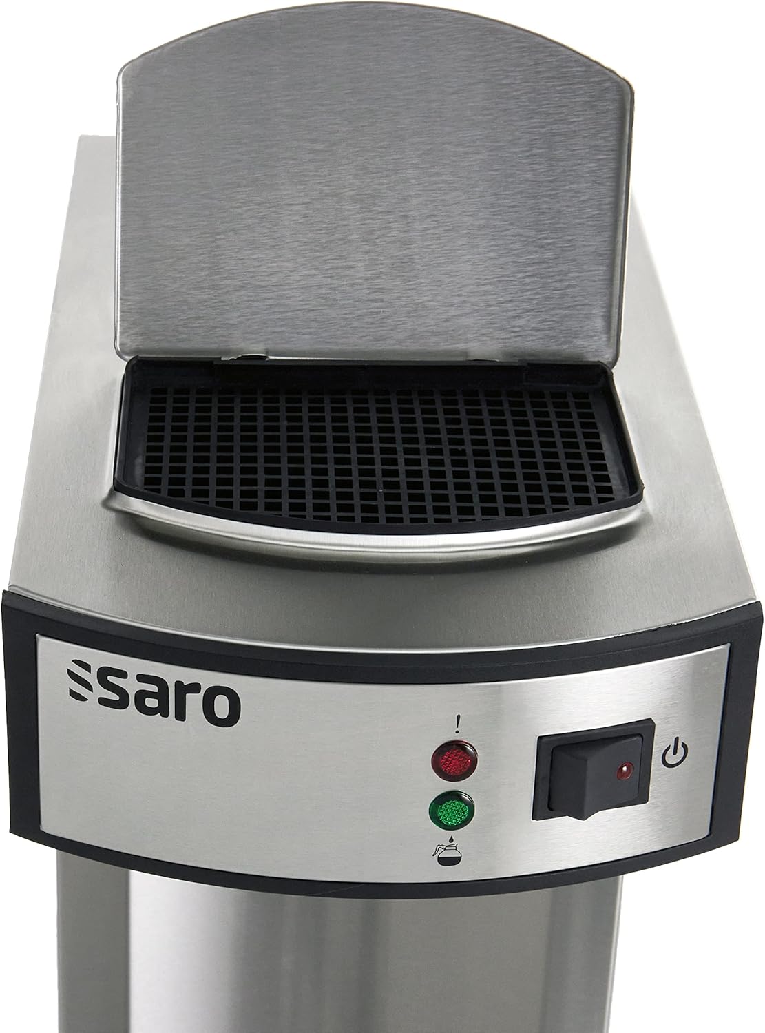 Saro Thermo Kaffeemaschine mit Korbfilter und Thermoskanne Industriekaffeemaschine mit Pumpkanne (2,2 Liter, ca. 10 Tassen Kaffee, Brüh- & Warmhaltefunktion), silber – Bild 5