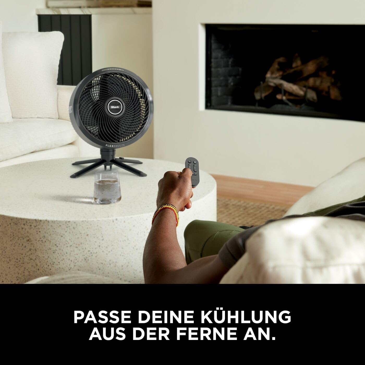 Shark FlexBreeze Ventilator Leise, Hybrid Ventilator Kabelgebunden & Kabellos, Tragbar, für Innen- und Außenbereich, UV- & Wasserbeständig, Ultraleistungsstark, Ultraleise, Weiß FA220EU – Bild 33