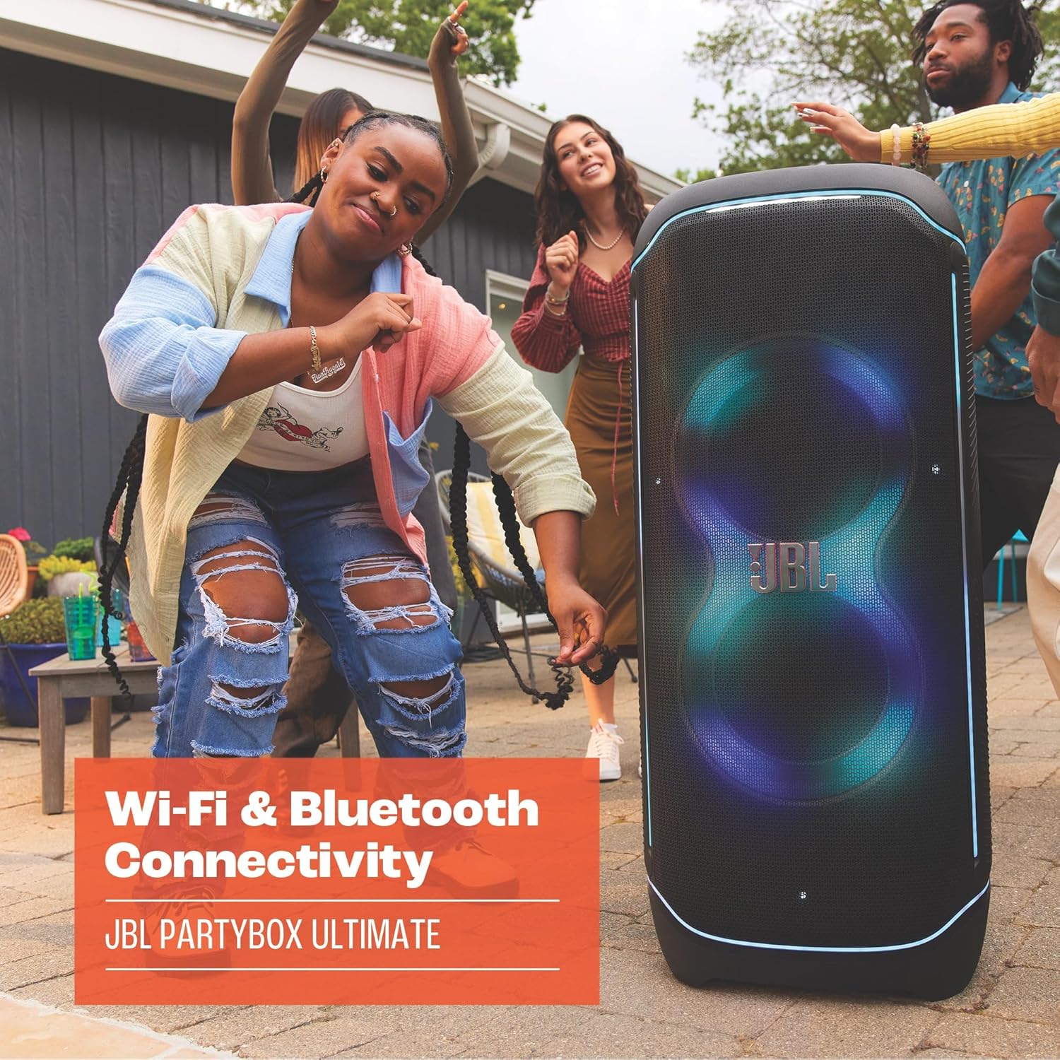 JBL Partybox Stage 120 in Schwarz – Tragbare Bluetooth-Lautsprecher-Box mit JBL Pro Sound, Lichtshow, KI-Sound-Boost und Teleskopgriff – 12 h Laufzeit – Bild 19