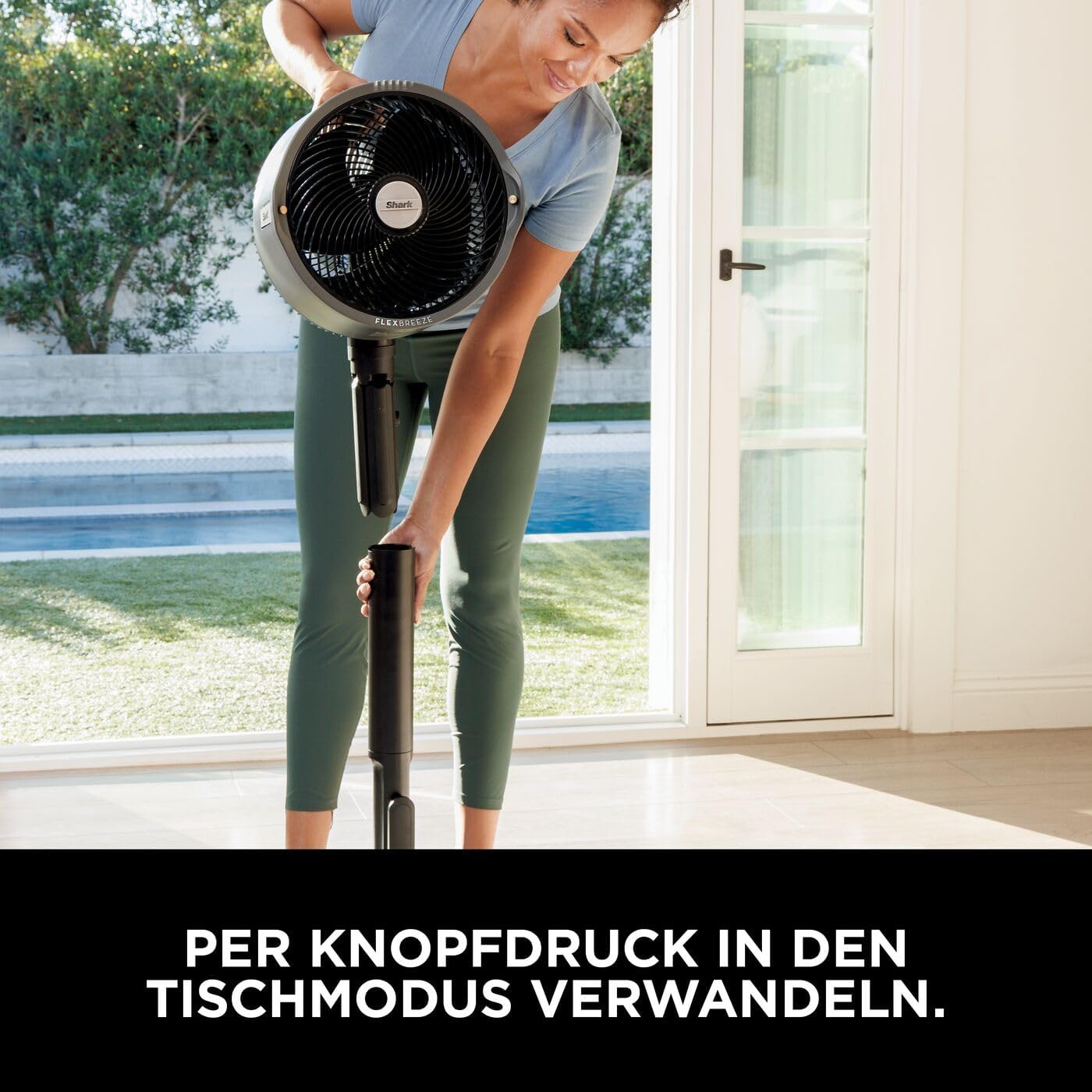 Shark FlexBreeze Ventilator Leise, Hybrid Ventilator Kabelgebunden & Kabellos, Tragbar, für Innen- und Außenbereich, UV- & Wasserbeständig, Ultraleistungsstark, Ultraleise, Weiß FA220EU – Bild 32