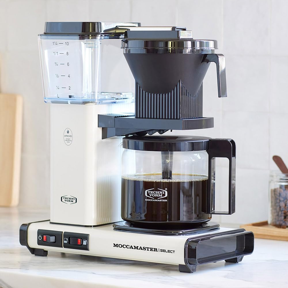 Moccamaster KBG Select, Kaffeemaschine, Retro Kaffeemaschine, Filterkaffee, Off-White, 1.25L – Bild 69