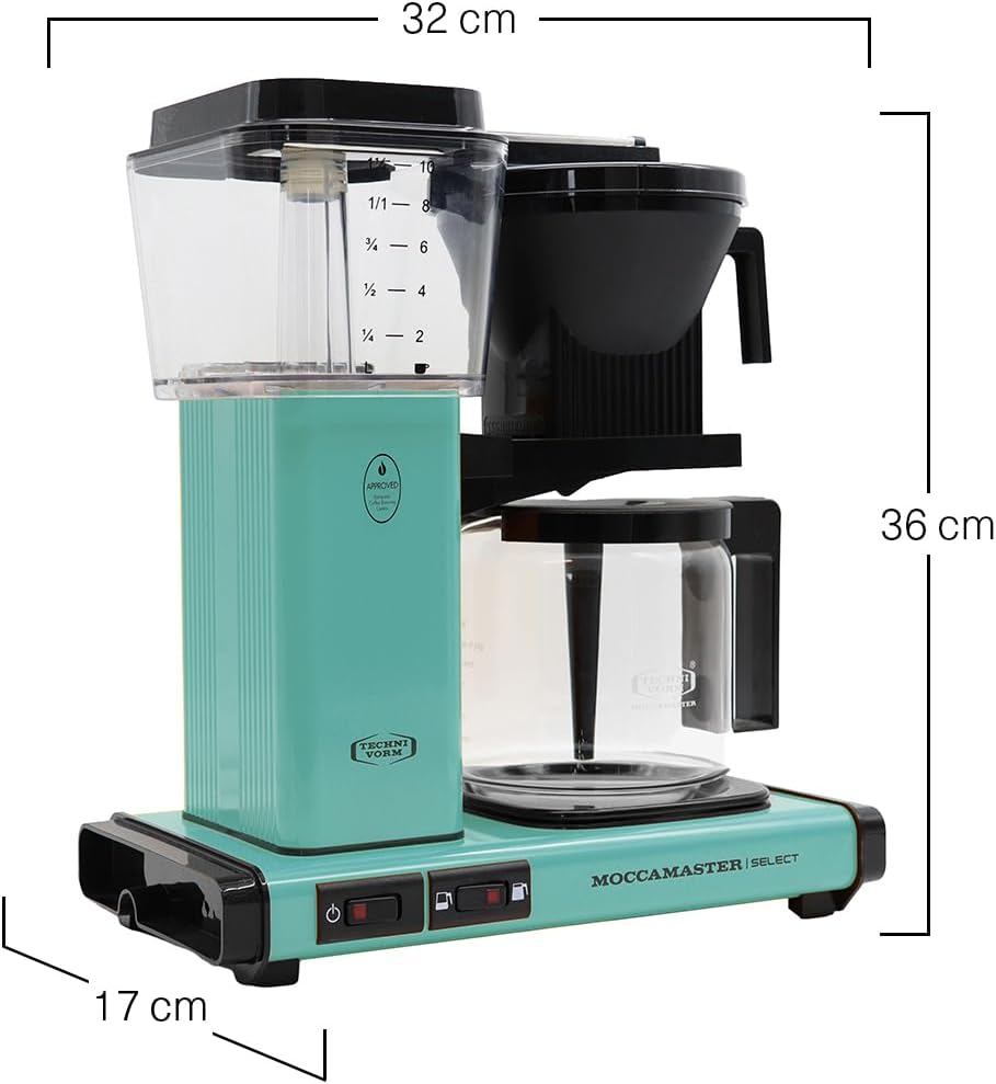 Moccamaster KBG Select, Kaffeemaschine, Retro Kaffeemaschine, Filterkaffee, Off-White, 1.25L – Bild 90