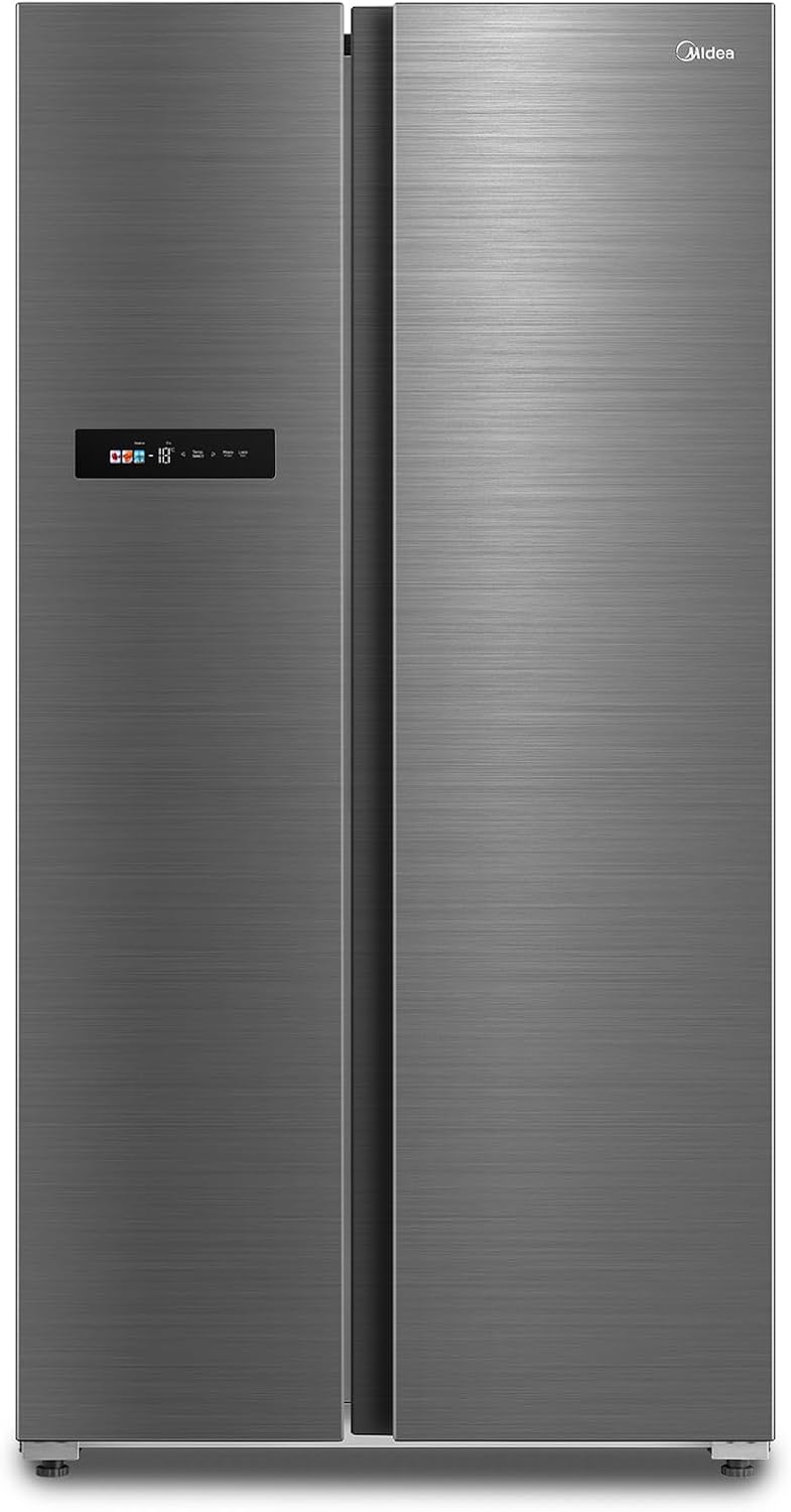 Midea KS-DDX 6.32 WT Side-by-Side Kühl-/Gefrierkombination/ 178,8 cm Hhe/ 254 kWh/Jahr/No Frost/Dual Inverter Compressor/mit 3in1 Wasser-/Eisspender und Wassertank, Dark Inox – Bild 4