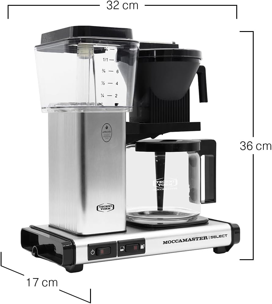 Moccamaster KBG Select, Kaffeemaschine, Retro Kaffeemaschine, Filterkaffee, Off-White, 1.25L – Bild 64
