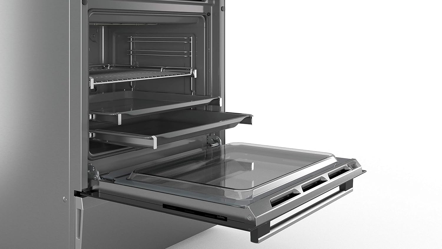 Bosch HKR39C250 Serie 4 Elektro-Standherd, 60 cm breit, EcoClean Direct Reinigungshilfe, 3D Heißluft Backen auf 3 Ebenen, LED-Display-Steuerung, erweiterbare Kochzone für großes Kochgeschirr – Bild 19