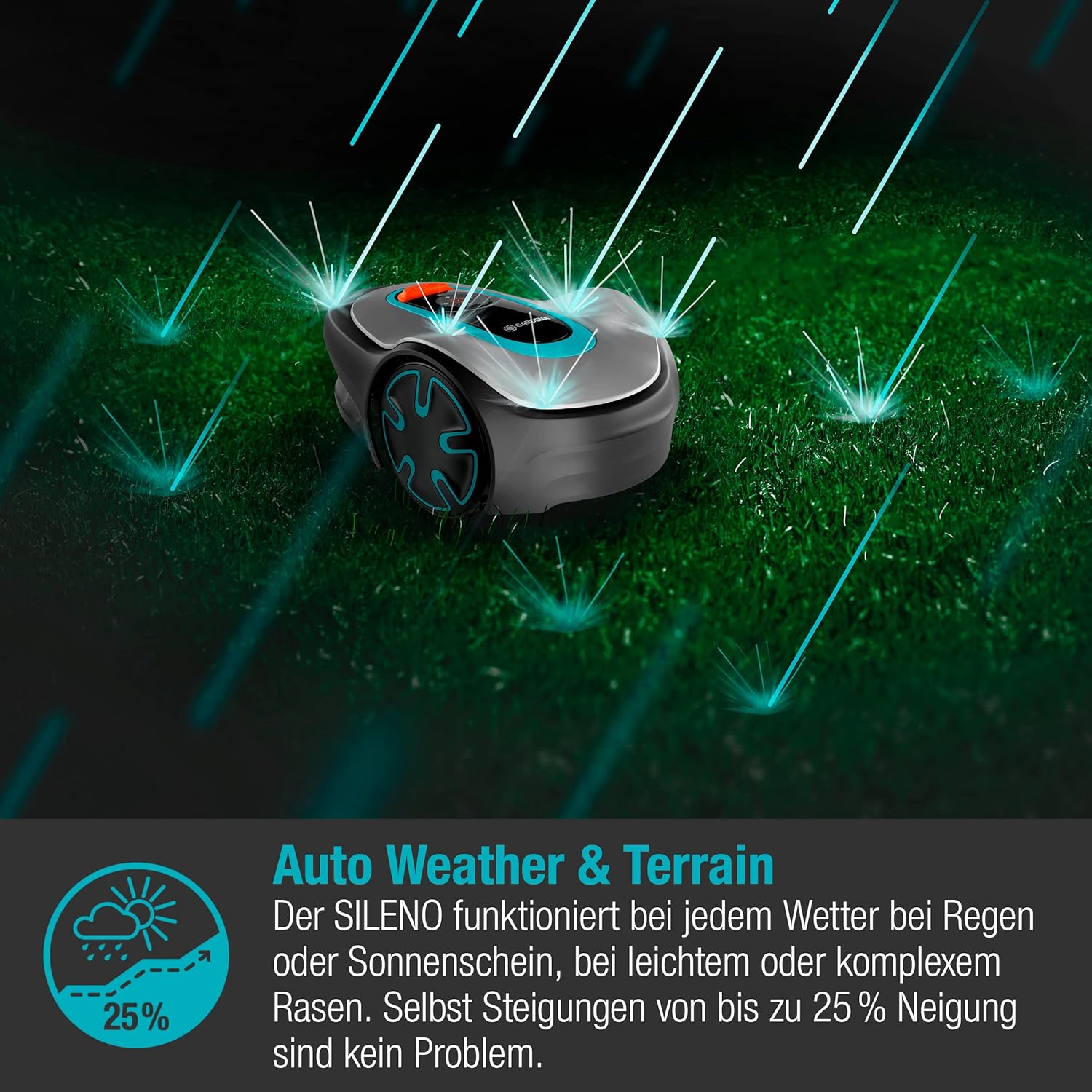 Gardena Mhroboter SILENO minimo 500 m: intelligenter Rasenmher mit optimaler Konnektivitt, mit Gardena Bluetooth App programmierbar, DE-Version (15202-20) – Bild 29