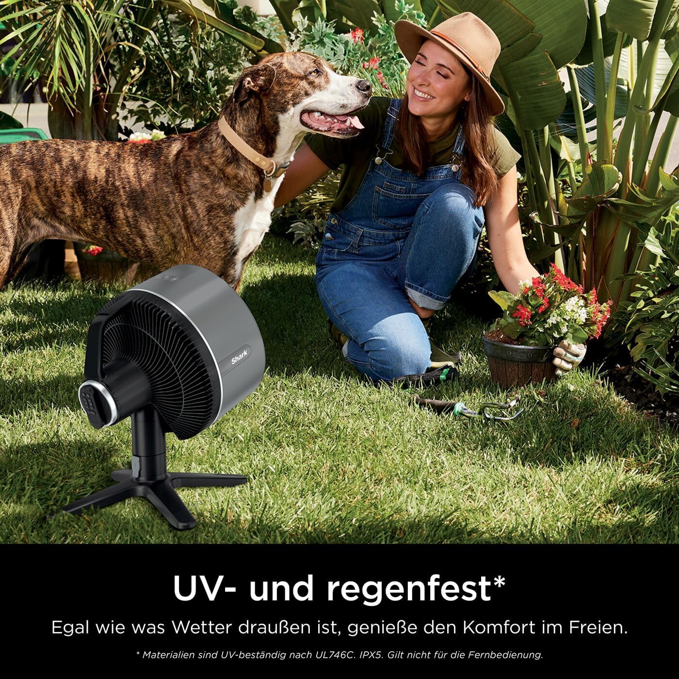 Shark FlexBreeze Ventilator Leise, Hybrid Ventilator Kabelgebunden & Kabellos, Tragbar, für Innen- und Außenbereich, UV- & Wasserbeständig, Ultraleistungsstark, Ultraleise, Weiß FA220EU – Bild 42