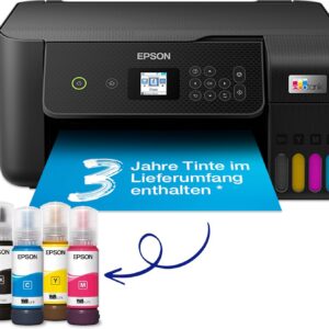 Epson EcoTank ET-2870 A4-Multifunktions-Wi-Fi-Tintentankdrucker, mit einem im Lieferumfang enthaltenen Vorrat an Tinten bis zu 3 Jahren