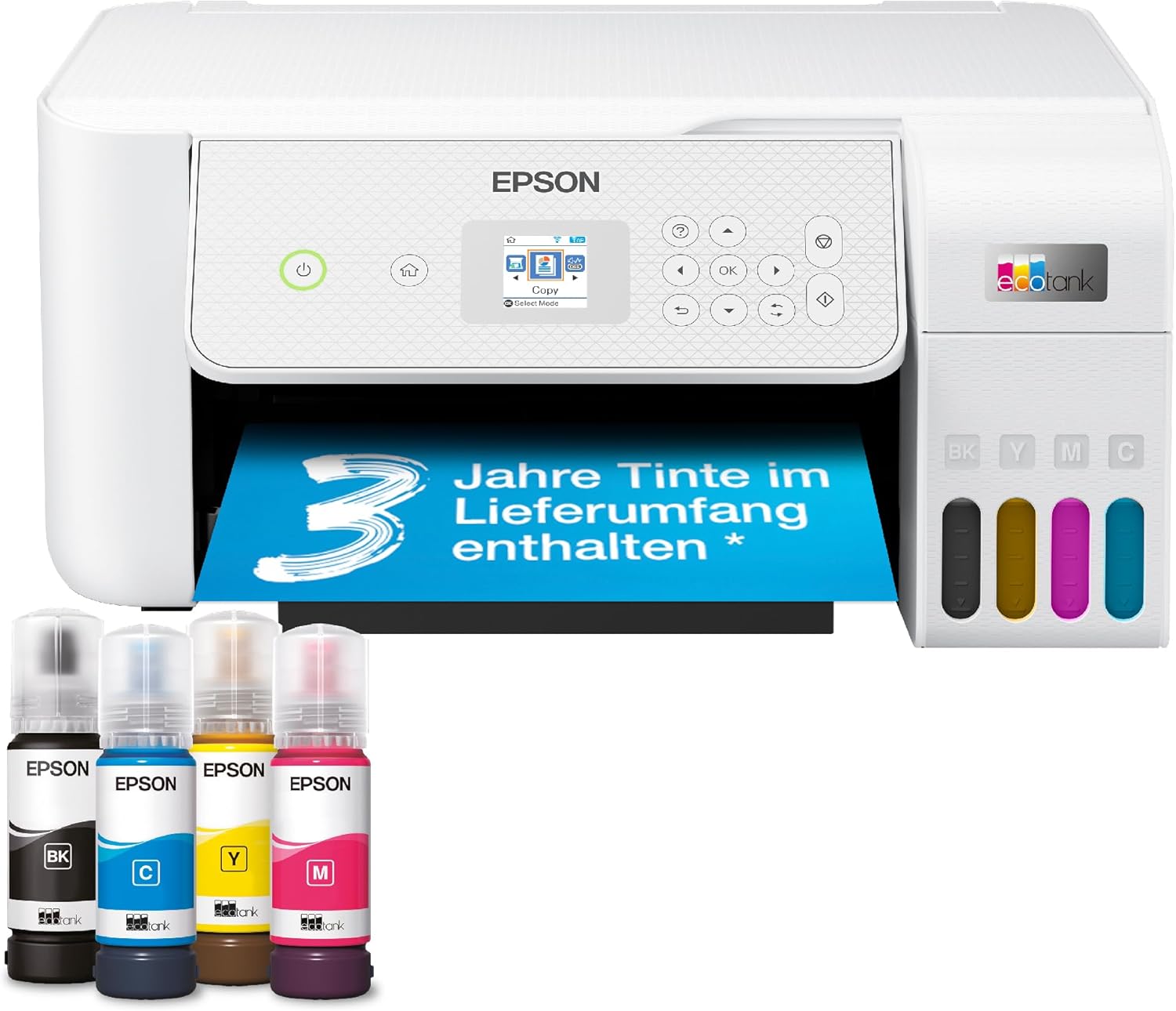 Epson EcoTank ET-2870 A4-Multifunktions-Wi-Fi-Tintentankdrucker, mit einem im Lieferumfang enthaltenen Vorrat an Tinten bis zu 3 Jahren – Bild 6