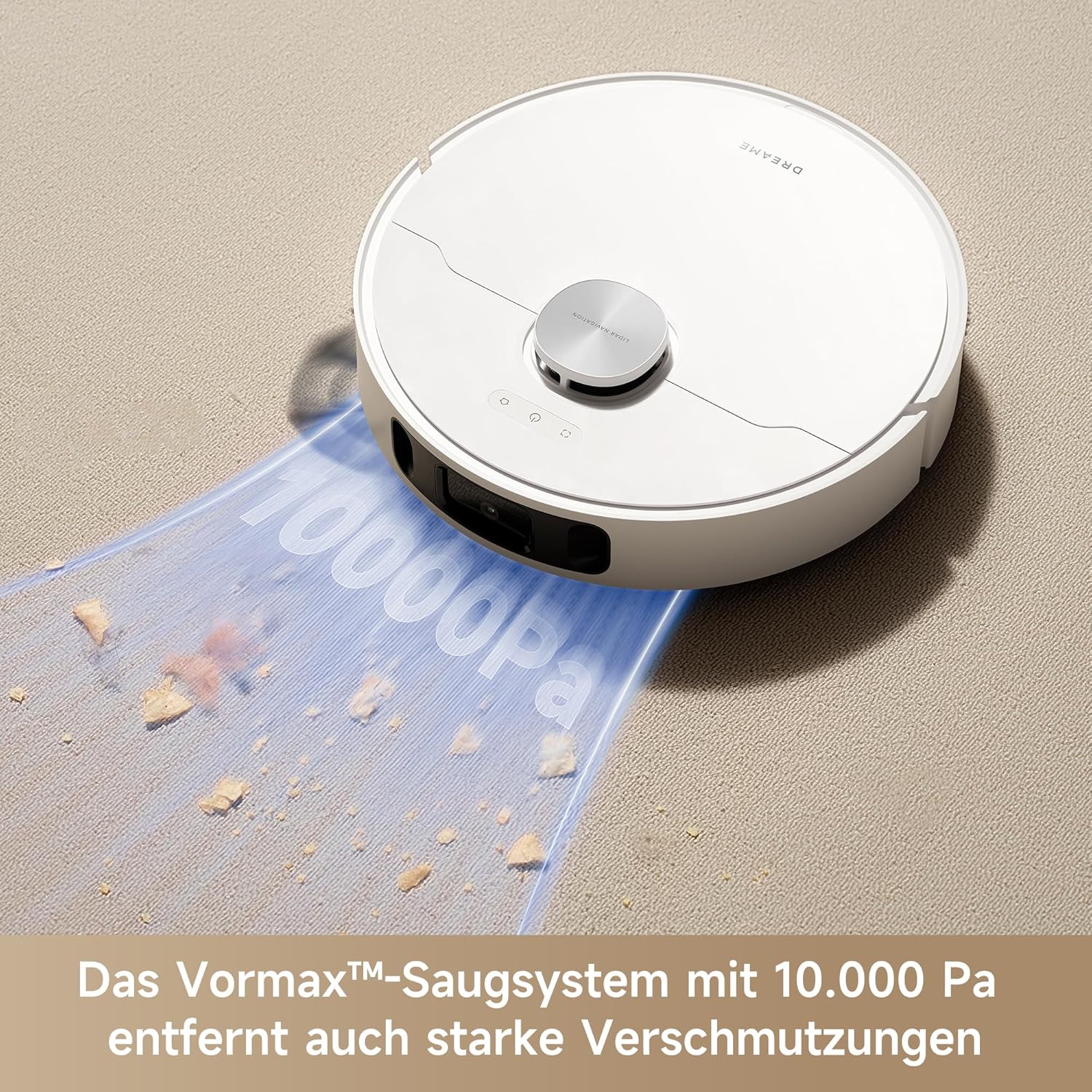 dreame L10s Pro Ultra Heat Roboter Staubsauger mit Automatische Moppreinigung mit heiem Wasser, Moppverlngerung, 7.000 Pa Saugkraft, Doppelte Mopp- und Bodenreinigung, Teppicherkennung – Bild 11