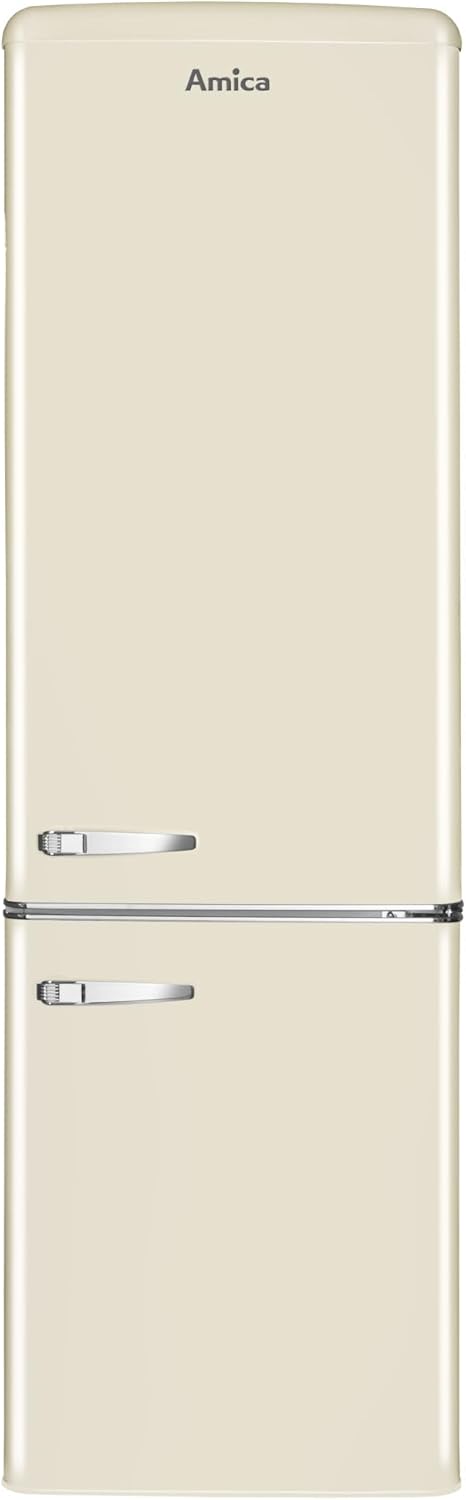 Amica KGCR 387 100 B Retro Kühl-/Gefrierkombination / Coffee Cream (Beige) / 181cm (H) x 55cm (B) x 62cm (T) / Retro-Design / Kühlschrank mit Gefrierfach – Bild 19