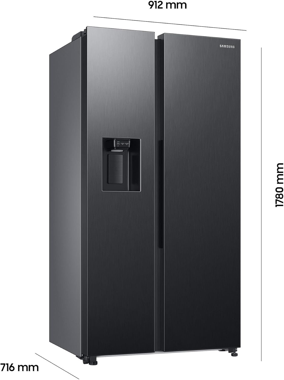 Samsung Side-by-Side-Kühlschrank mit Gefrierfach, 178 cm, 635 l, AI Energy Mode, Wasser- und Eisspender, No Frost+, Premium Black Steel, RS6GA854CB1/EG – Bild 21