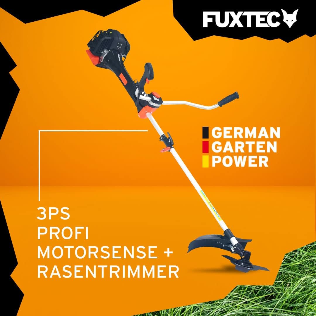FUXTEC Profi Benzin Motorsense FX-PS162 – Profisense mit 62ccm, Faden und Komfort-Tragegurt – Rasentrimmer mit Antivibrationssystem – 2-Takt Freischneider Fadenspule – Bild 2