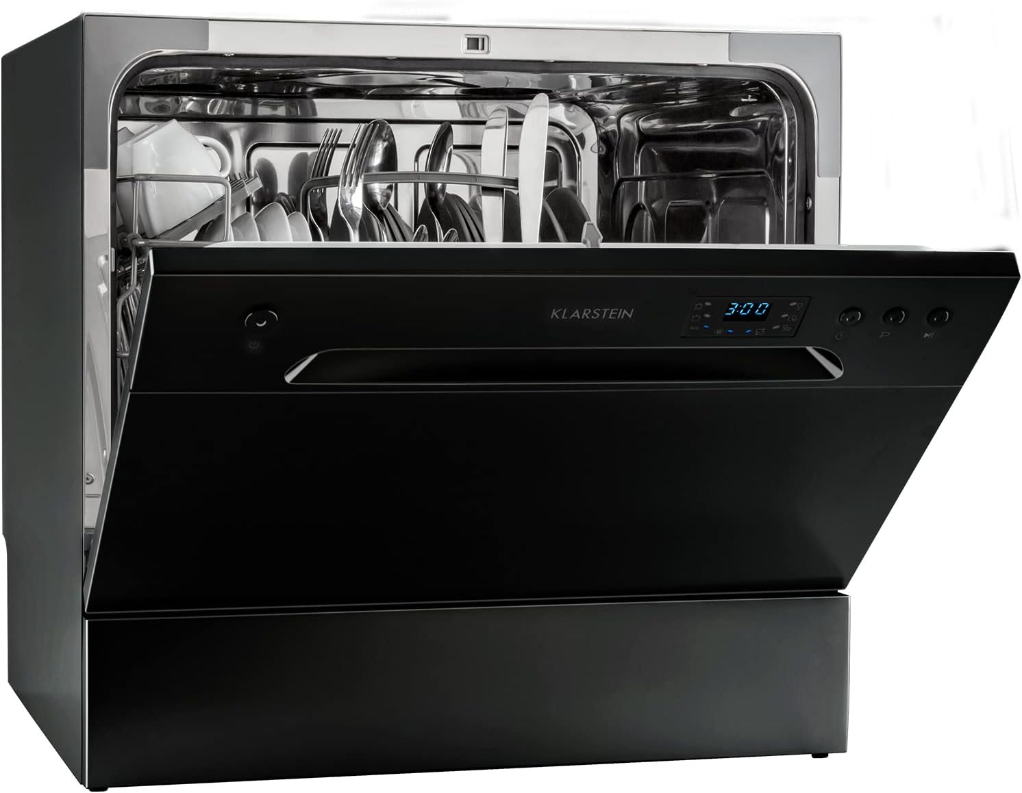 Klarstein ia 8 - Spülmaschine, Geschirrspüler, Freistehend, Teilintegriert, F, 55 cm breit, 8 Maßgedecke, 6 Programme, Aquastop, silber – Bild 32