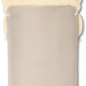 Hofbrucker Lammfell-Fußsack Putzi Kinderwagen, Buggy/Winterfußsack wind- & wasserabweisend/Warmer Fußsack Oberteil abnehmbar/echtes Lammfell/Made in Germany