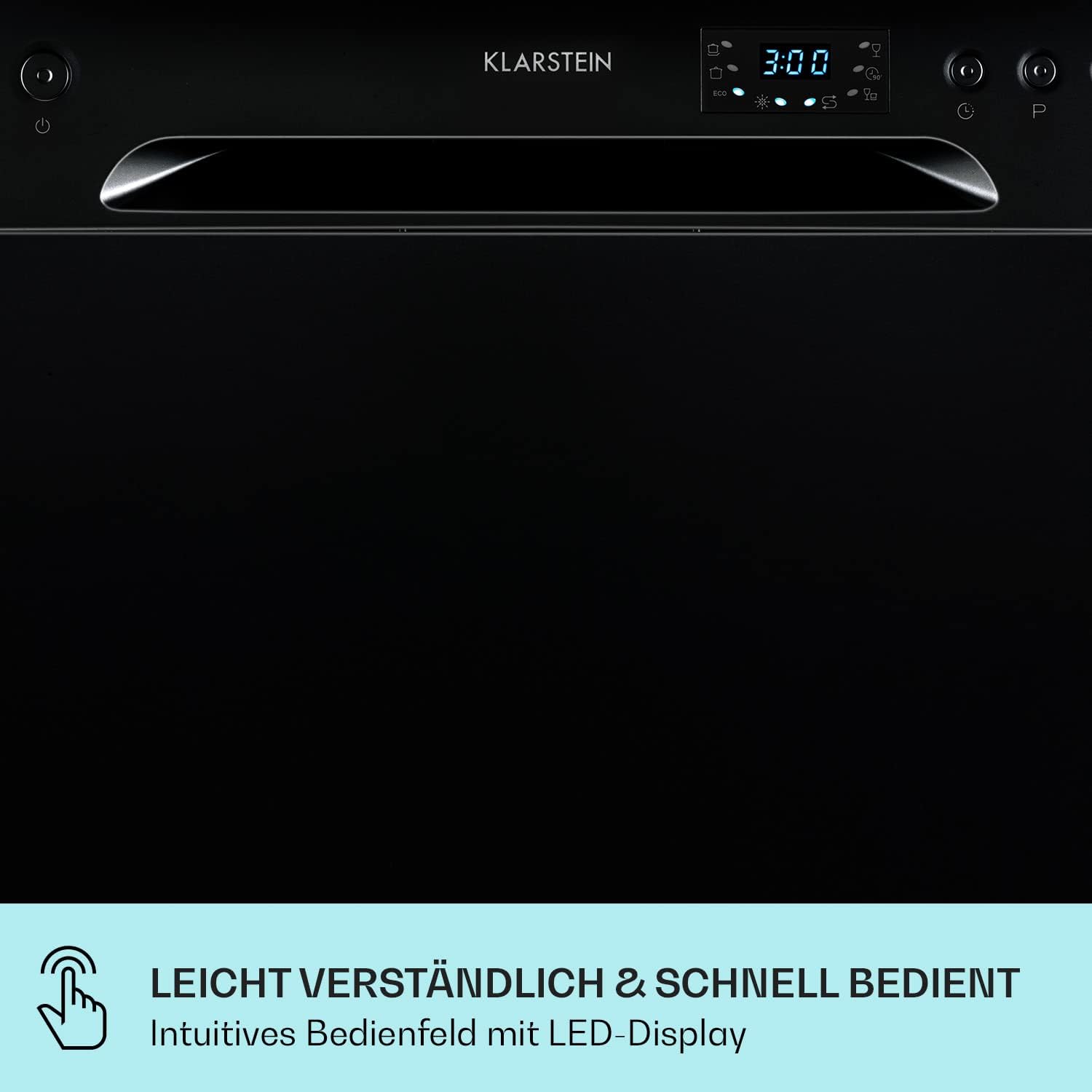 Klarstein ia 8 - Spülmaschine, Geschirrspüler, Freistehend, Teilintegriert, F, 55 cm breit, 8 Maßgedecke, 6 Programme, Aquastop, silber – Bild 37