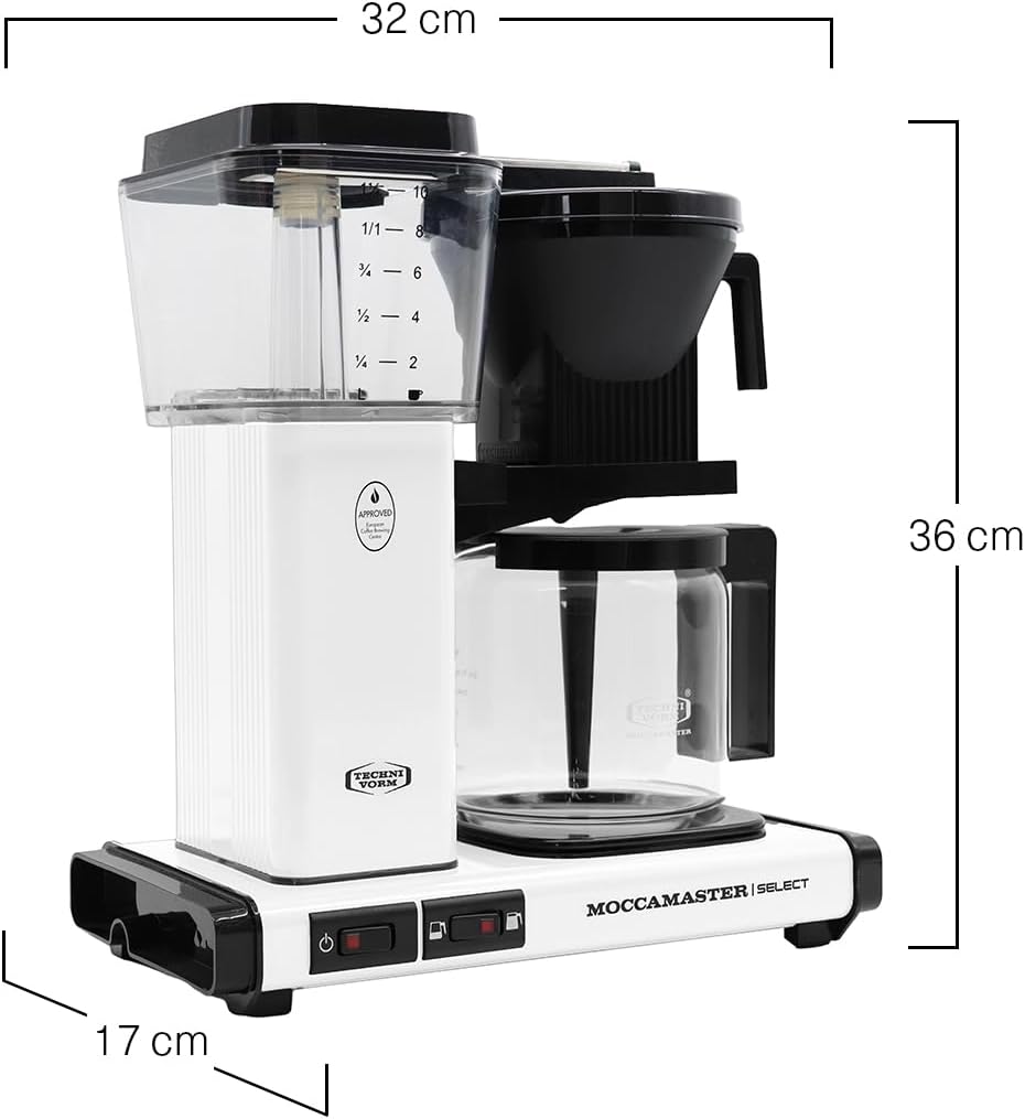 Moccamaster KBG Select, Kaffeemaschine, Retro Kaffeemaschine, Filterkaffee, Off-White, 1.25L – Bild 106