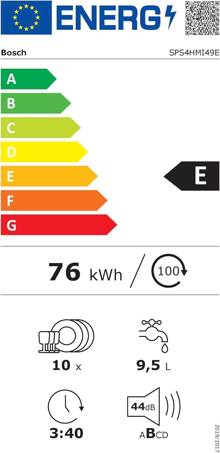 Bosch SPV2IKX10E Serie 2 Smarter Geschirrspüler vollintegriert, 45 cm breit, Besteckkorb, Extra Trocknen auf Knopfdruck, InfoLight roter Lichtpunkt am Boden, AquaStop Schutz gegen Wasserschäden, Weiß – Bild 83